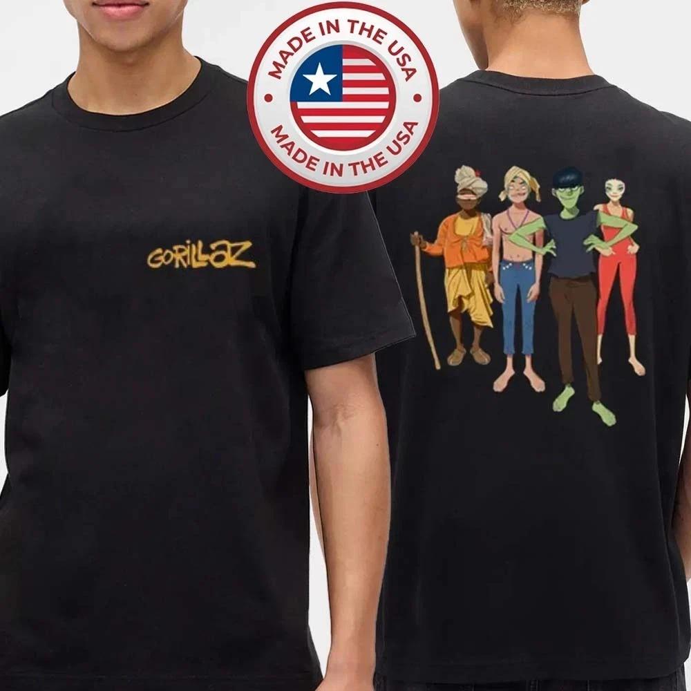Gorillaz The Mountain Group Portrait 2026 Double Sided T-Shirt S