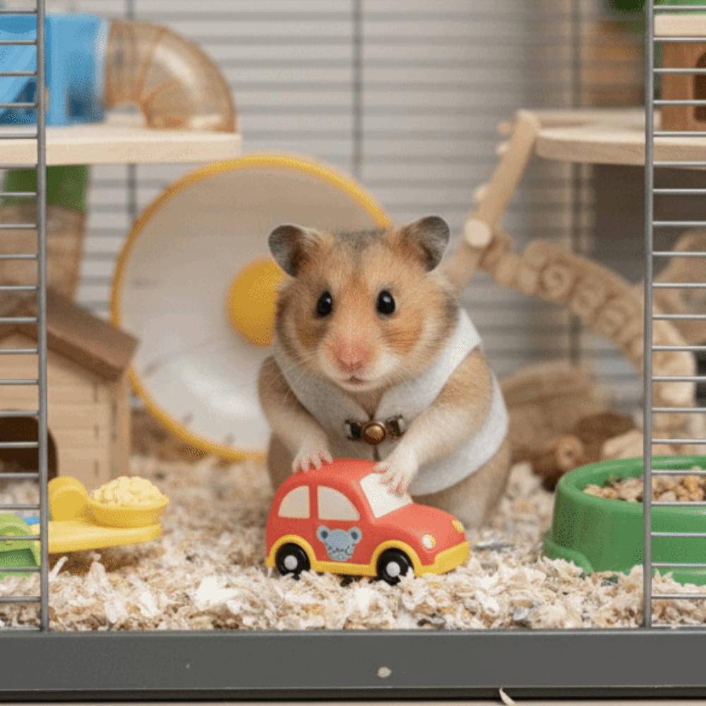 Retro-Schnalle Hamsterweste Ärmellos Kleintierjacke Gemütliche Hamsterjacke Foto-Outfit