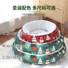 Pet Cat Dog Christmas Round Nest Pad Kennel Warm Pet Pad Warm Thickened Warm Kennel Cat Nest Dog Supplies