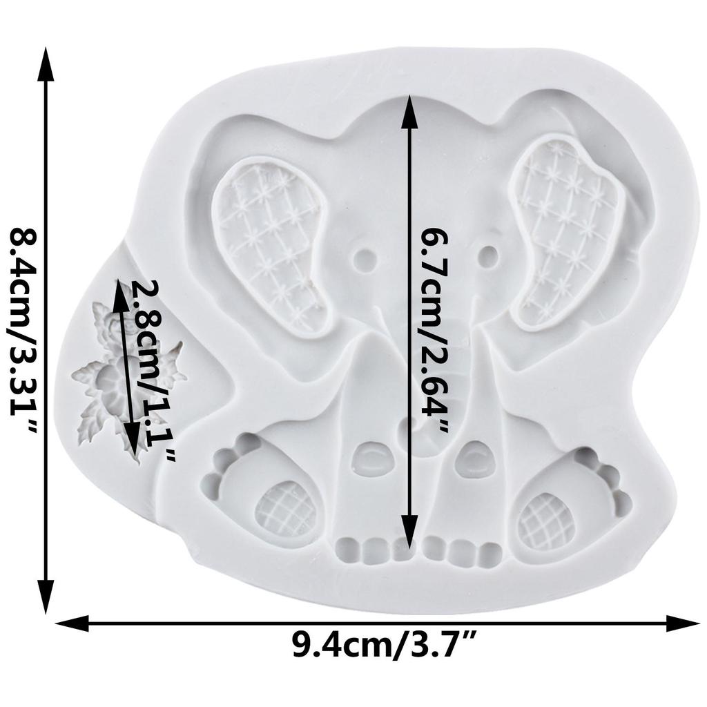 Elephant Silicone Mold Elephant Fondant Molds Cake Decorating Tools Theme Cake Dessert Decorated Chocolate Candy Mold