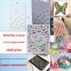 3D Gem Butterfly Makeup Stickers for Kids – Cartoon Princess Crystal Reward Decor