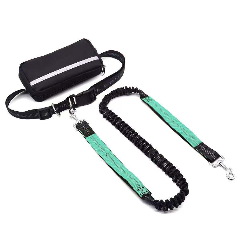 Pet Supplies Reflective Bungee Dog Leash and Multifunctional Running Waist Pack