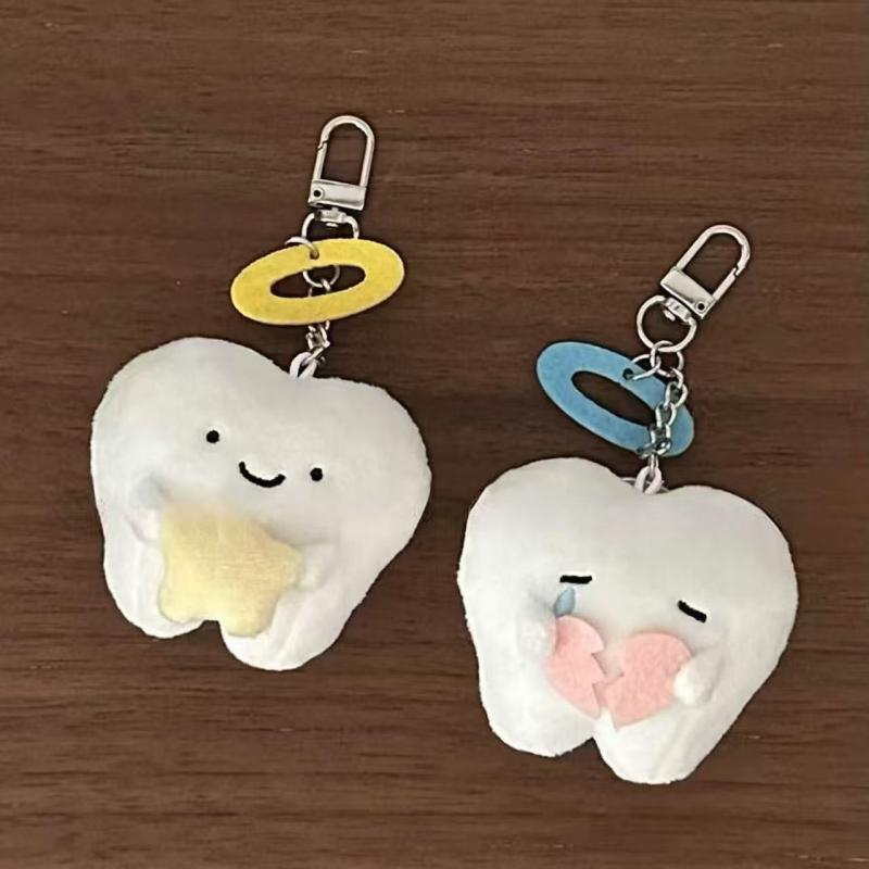 Niedliche Kreative Zahnflügel Plüschpuppe Spielzeug Kawaii Plüsch Cartoon Puppe Schlüsselanhänger Rucksack Anhänger Taschen Dekoration Zubehör Geschenke