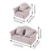 Modern Miniature Sofa with Cushion For 1/12 Scale Dollhouses Landscape Furniture With Cushion Furnishing Accessories