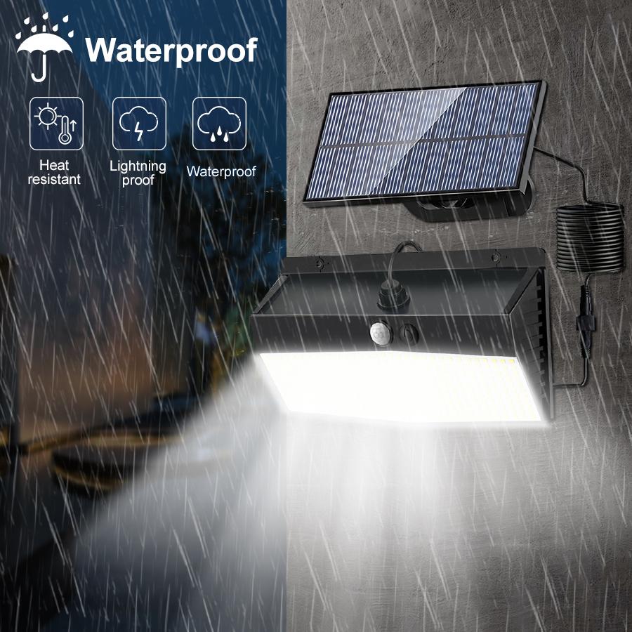 Solar Security Lights Outdoor Motion Sensor 368LED Split Super Bright Led Solar Powered Light 3 Modes Waterproof  Garden Fence Y