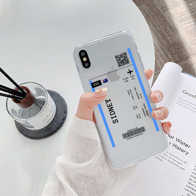 

Чехол для телефона INS Light Ticket Airplane для iPhone 11 12 13 mini pro XS MAX 8 7 6 6S Plus X 5S SE 2020 XR, прозрачный чехол iphone 13promax