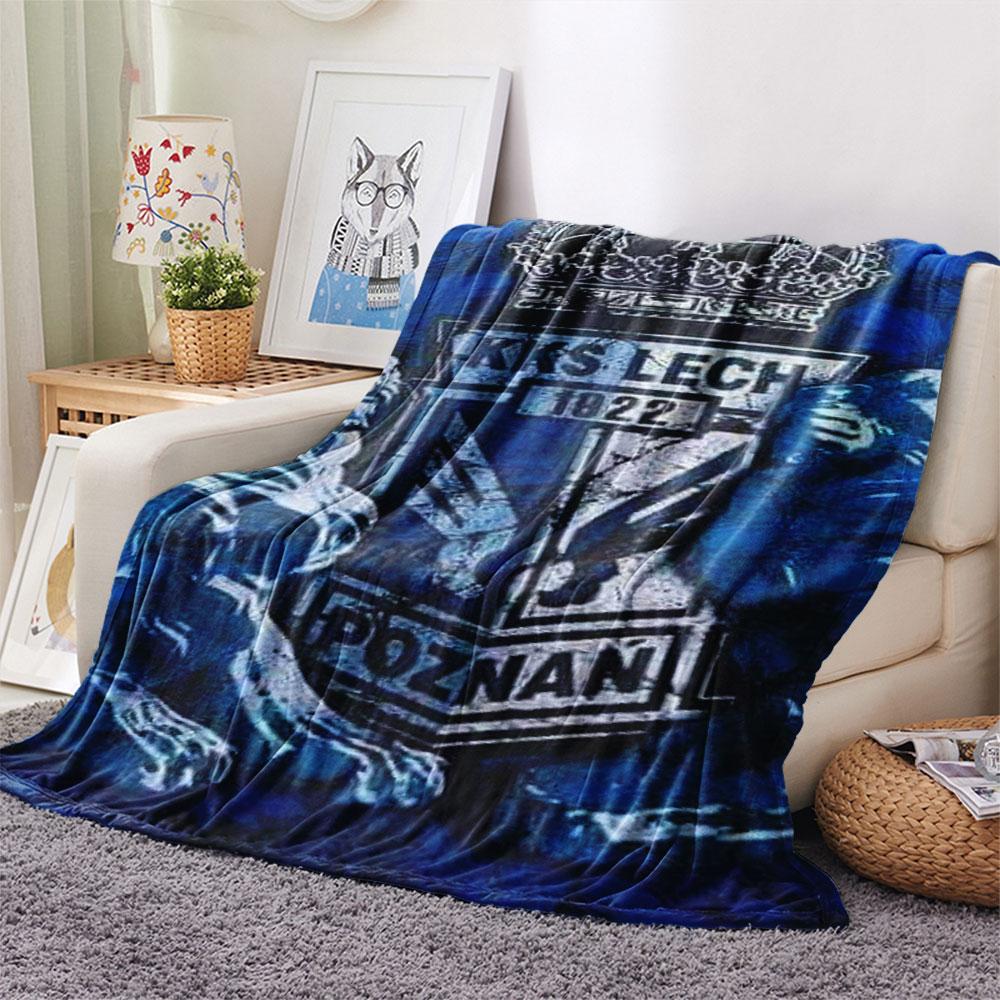 1PC Lech Poznan Patterned Flannel Blanket Suitable For All Seasons for Home Decor Warmth and Comfort Gifts Holiday Present