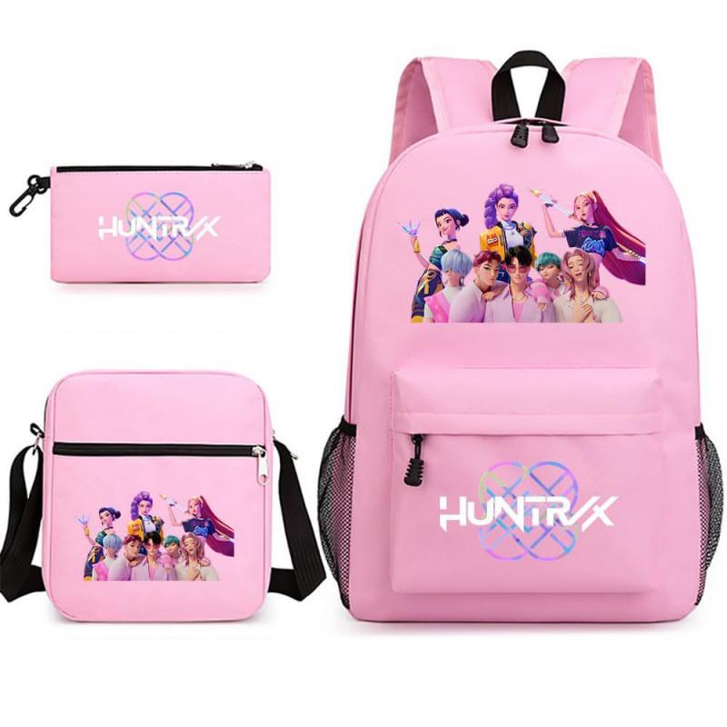 Kpop Dämonenjäger Kinderrucksack mit atmungsaktivem Oxford-Stoff für Schule und Freizeit