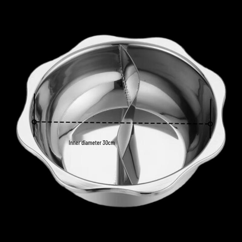 NHZHIW 304 Stainless Steel Divided Hot Pot