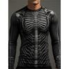 3D Full Printing Spring Autumn Long Sleeve T-Shirt Casual With Y2K Skeleton Skulls Graphic Harajuku Tops Fashion Men's Clothing