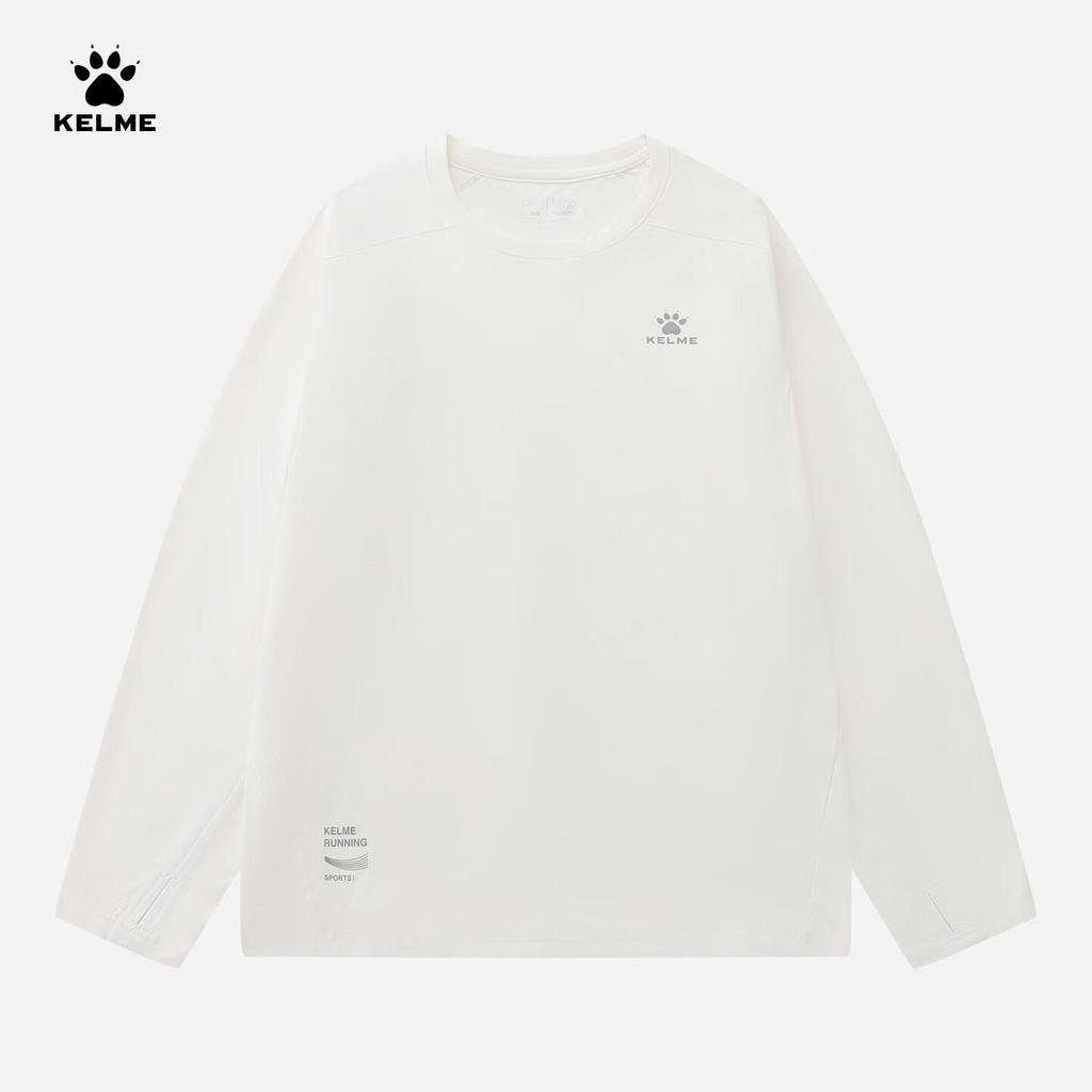 KELME Spring Cotton-Feel Quick-Dry Long Sleeve Sports T-Shirt Running Football Training Long Sleeve Sportswear Agate