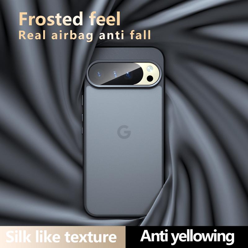 Für Google Pixel 10 Pro XL Hülle Stoßfest Mattes Hautgefühl Matte PC+TPU Anti-Fingerabdruck Transparente Hülle für Google Pixel 10