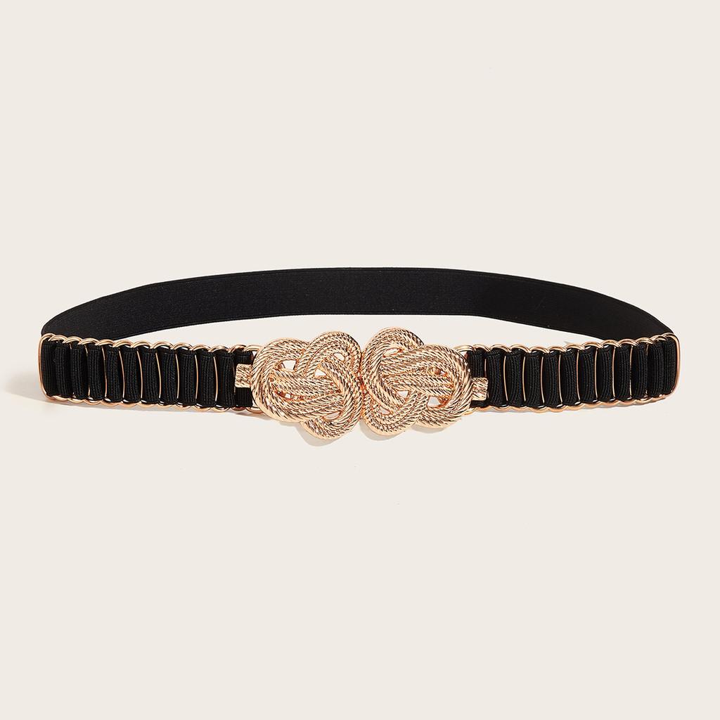 Waist Metallic Ladies Belt With Snap Button Closure For Dresses And Wear Casual