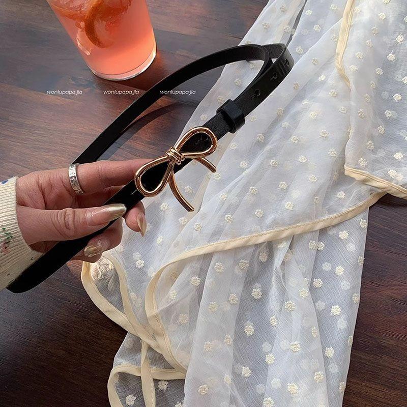 

Black Sophisticated Bowknot Waist Belt Fashionable Adjustable Design For Women Stylish YD189 Black