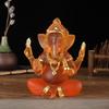Statua Fatta a Mano in Resina del Signore Ganesha Statuetta Dio Elefante Ganpati per Altare di Casa Decorazione Indù Regalo di Prosperità