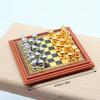 Mini Chess Set Metal Board  Table Version Tiny Home Decor DIY Collector's Display Easter Birthday Creative Gift