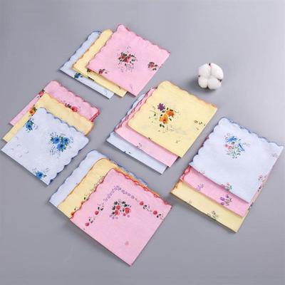 12 Pacotes de Lenços Estampados de Algodão Puro Femininos, Lenços de Algodão Puro, Lembrancinhas para Noiva de Casamento, Calças com Bolso de Aba Sca