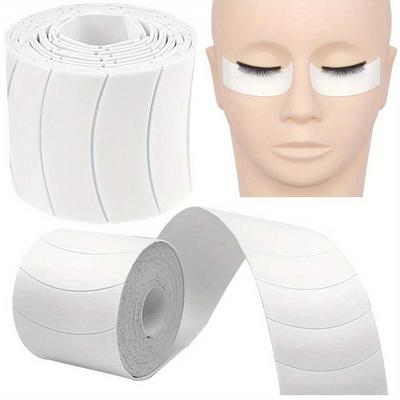 110 Unidades/rollo Cintas de Espuma Blanca para Ojos, Parches para Bajo los Ojos, Pegatinas Adhesivas para Extensión de Pestañas, Almohadillas de Gel para Pestañas, Accesorios para Aplicación de Maquillaje