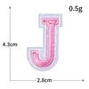 Exquisite Pink Embroidered Alphabet Patch for Jackets & DIY Decor