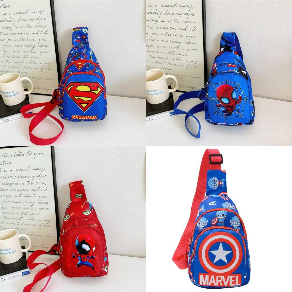 Spiderman Cartoon Kids Nylon Casual Shoulder Bag With Fun Pattern Children For