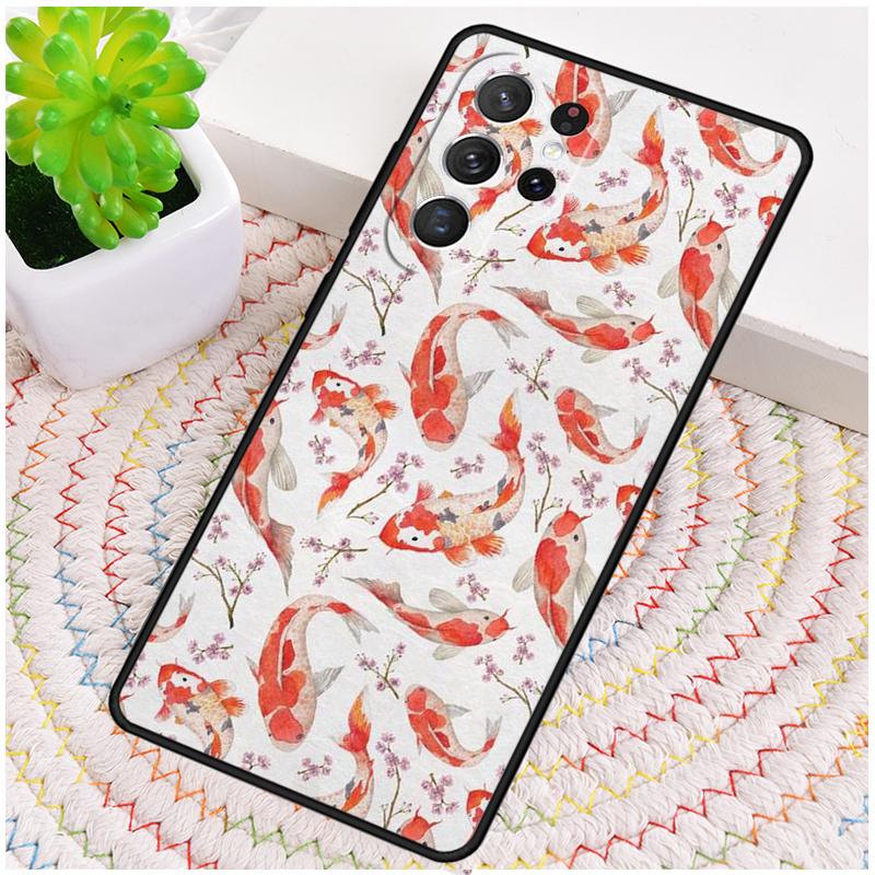 Japanisches Koi Silikon Handyhülle Für Samsung Galaxy note 10 pro S26 S25 S24 S23 S22 S21 Plus S25Ultra Capa Cover