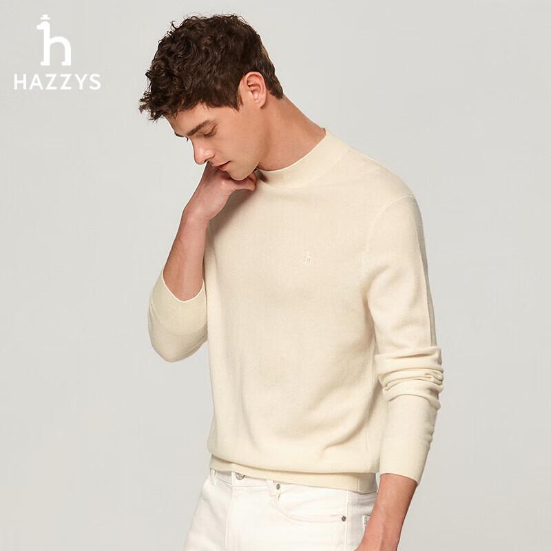 

HAZZYS Men s Solid Half-Turtleneck Cashmere Blend Sweater 180/100A50