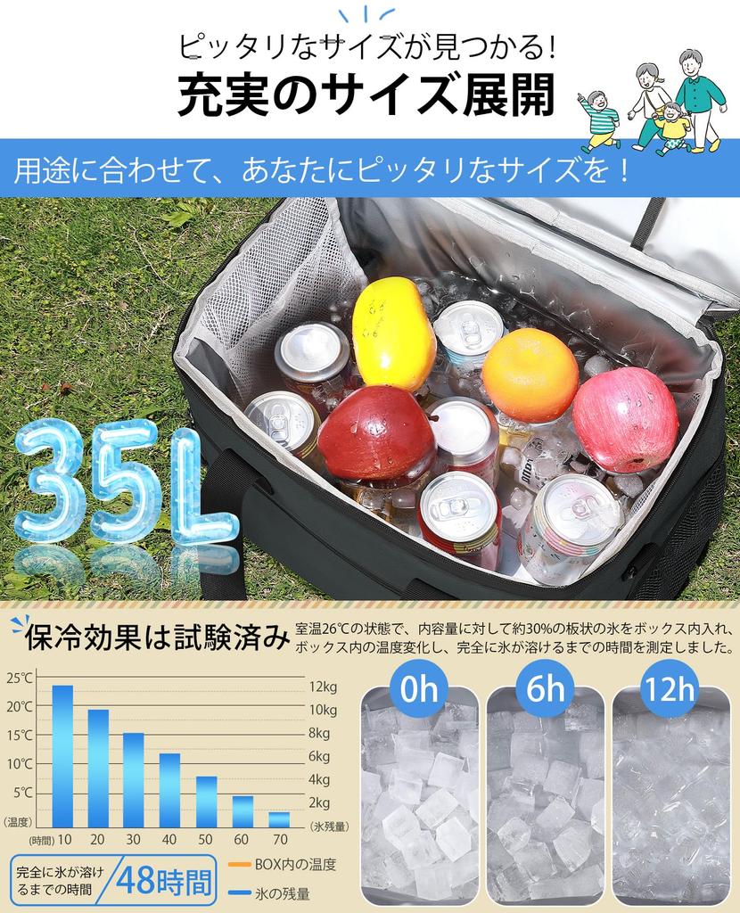 MOTIFUN 35L Large Capacity Insulated Cooler, Made of 900D Polyester, Waterproof, Stylish, Lightweight, Foldable, 4-Layer Insulation, Soft Cooler,