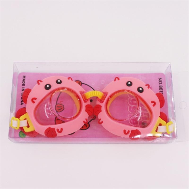 Kids AntiUV Swim Goggles Cartoon AntiFogs Toddlers Swim Glasses Adjustable Waterproofs Swimming Glasses for Boy Girls