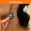 Tea Themed Halloween Cup Wizard Pattern Women Acrylic Earrings For Festival