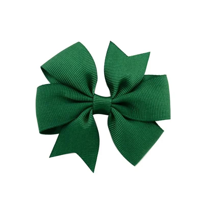 2/4/10 piezas 3'' Lazos de Cinta Sólida Pinzas para el Cabello para Bebés Niñas Lazos Hechos a Mano Pasadores Pasadores Accesorios para el Cabello para Niños