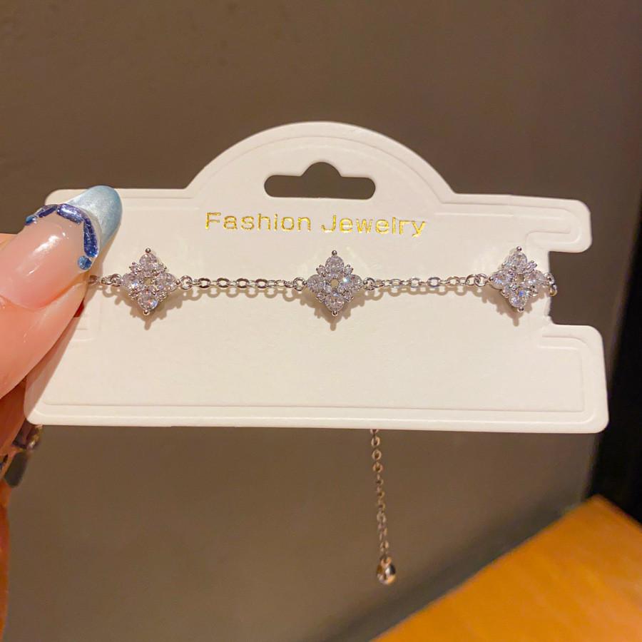 Fashion Floral Zircon Pendant Bracelet For Women Summer