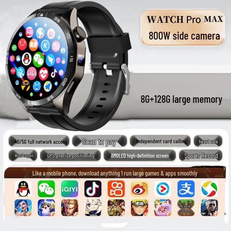 

Smartwatch with Card Slot for Adults & Students – GPS, Multifunctional, WiFi, Men’s.