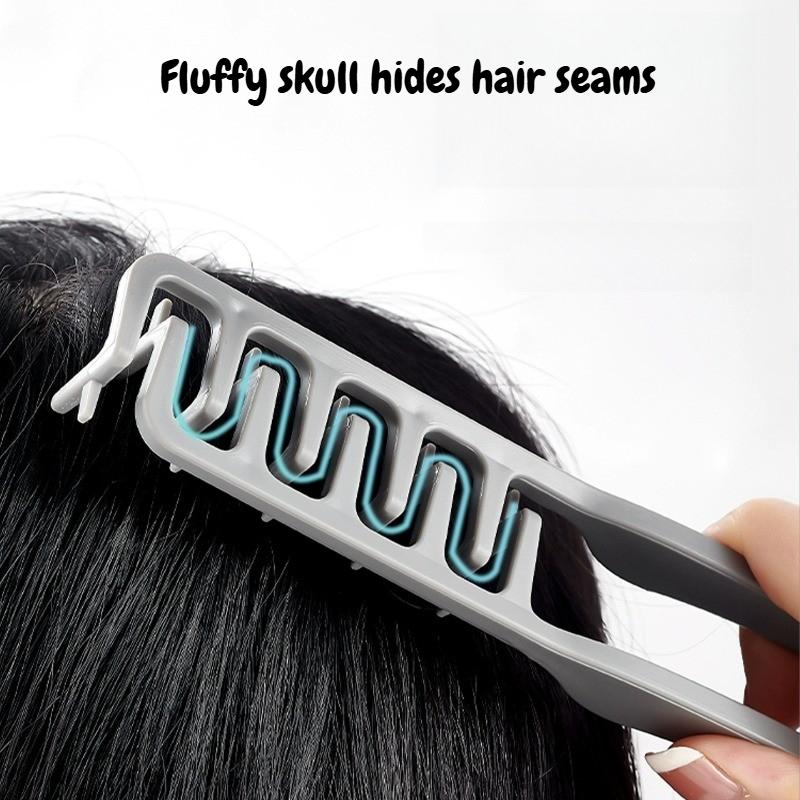 Flauschige Textur Stylingkamm Volumengebender Kamm mit breiten Zinken Haarkämmwerkzeuge Natürliches Locken Dauerwellenwerkzeug Haarschmuck für vollen Pony