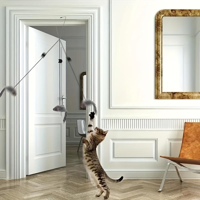 An Adjustable Hanging Toy Made of Plush Material, Equipped with a Door Frame Clip, Suitable for Kittens To Interact