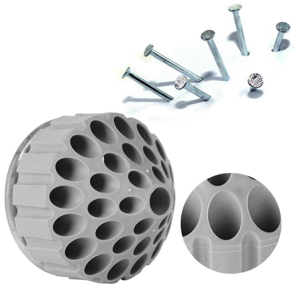 Rotatable Bur Holder Drill Bit Tap Stand Grinding Carving Tools Organizer Box (Gray)