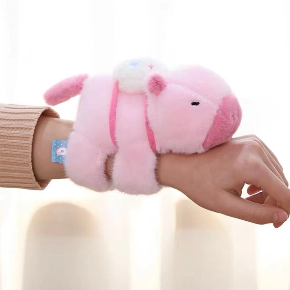 New Kapibara snapping circle capybara doll bracelet doll plush toy girl doll children's small pendant