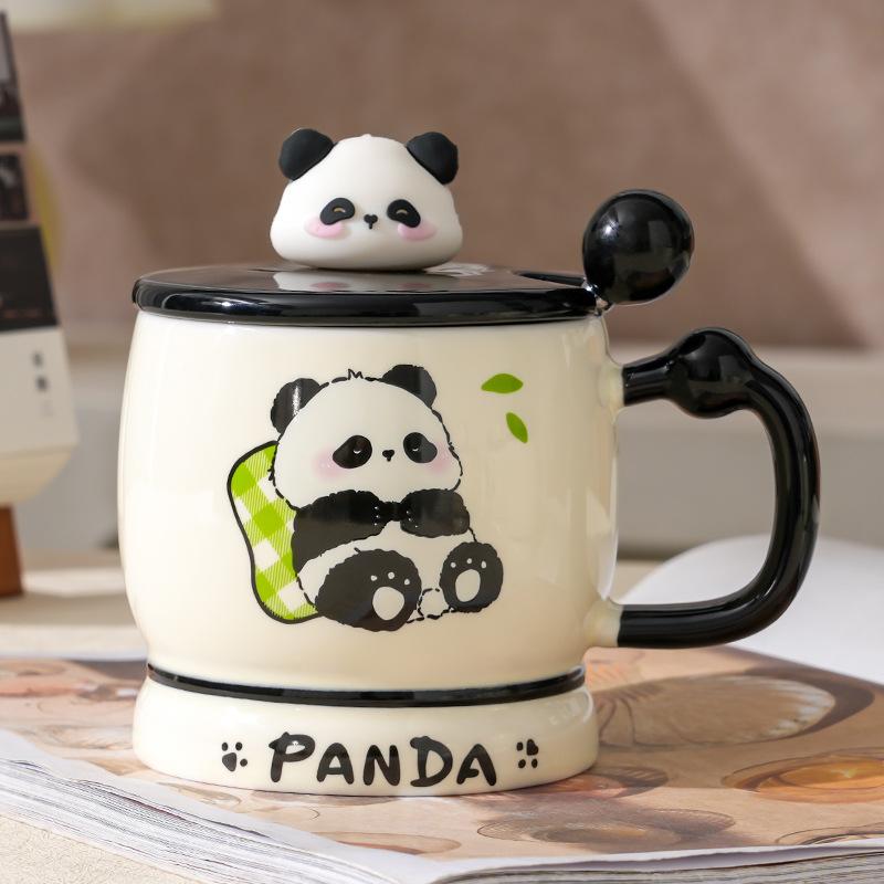 Creative Cartoon Chubby Panda Ceramic Cup Student Mug Milk Cup Office Drinking Cup Couple Cup Gift
