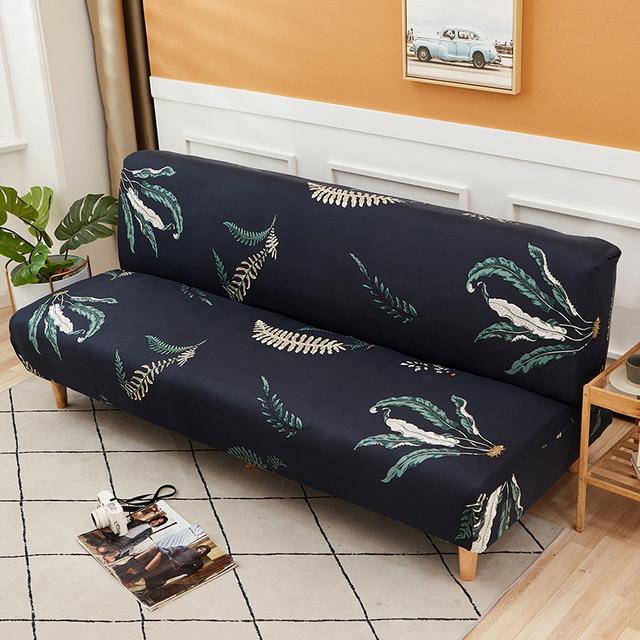 Folding Sofa Furniture Bed Cover Sofa Protective Covers Spandex Stretch Elastic Material Double Chair Cover Slipcovers Living Space Geometric Print
