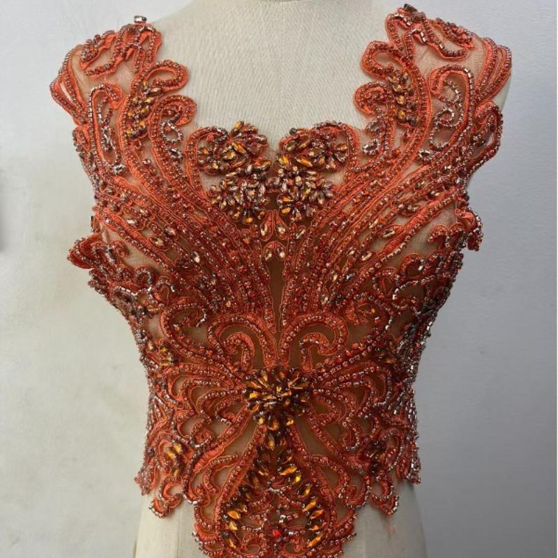 19 Barev Ručně Šité Korálky s Krystaly Krajka Našívací Nášivky s Kamínky na Korzet Šaty Dekorace pro Svatbu