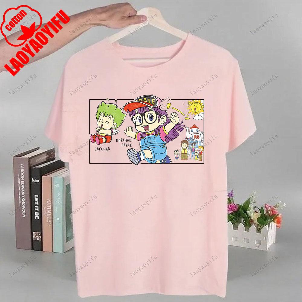 Arale T-shirts Women Graphic Japanese Manga Tshirt Breathable Camisetas Fashionable and Casual Cotton Short Sleeved Round Neck