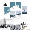 KROEY Ski Poster Apres Ski Snowy Mountain Posters Vintage Ski Canvas Wall Art For Modern Family Bedroom Living Room Dorm Classroom Office Decor