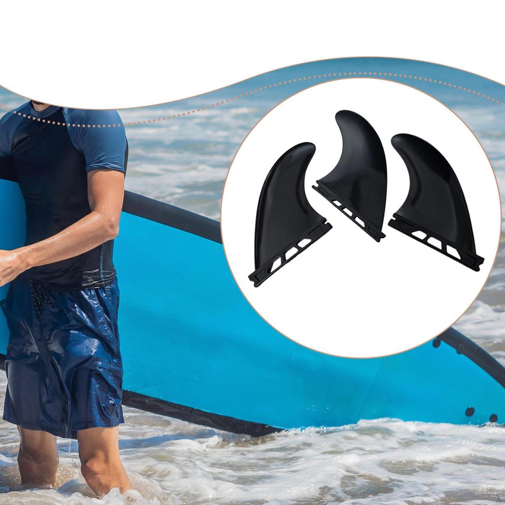 3 Pieces Surfing Surfboard Fins Quick Release Durability Premium Replace Accessories