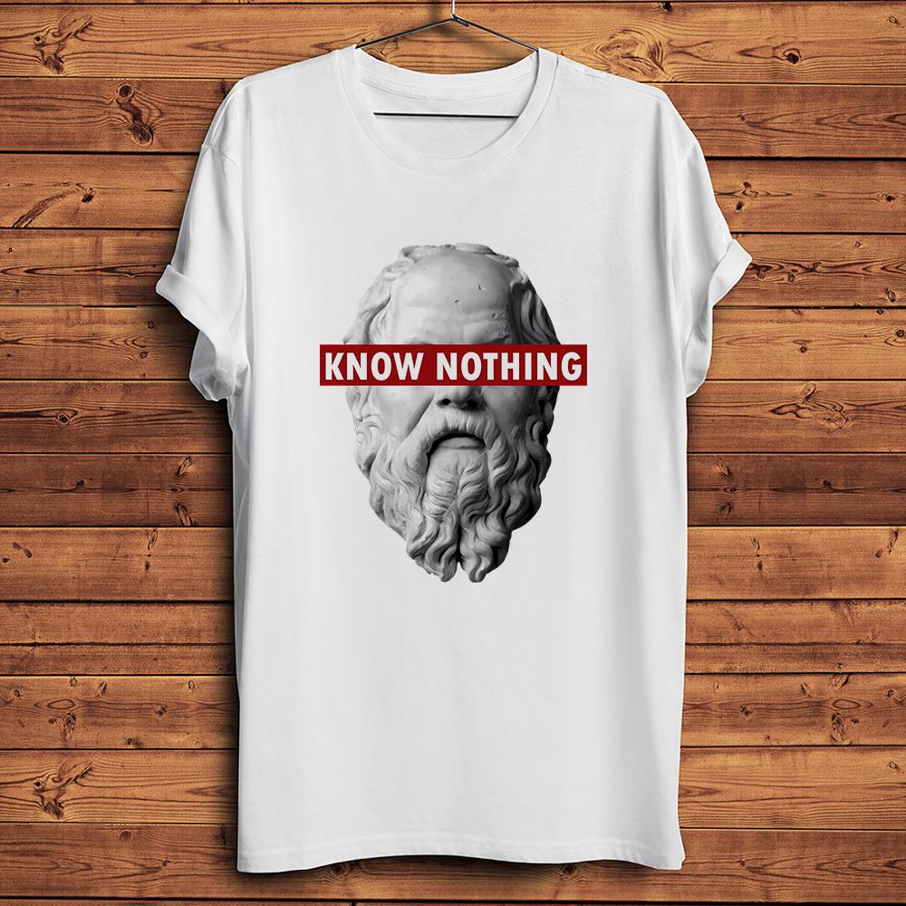 Socrates Know Nothing Funny Sages Sokrates TShirtsShort Sleeve ONeck Casual TShirt Unisex TeeBreathable Nocracking Print S