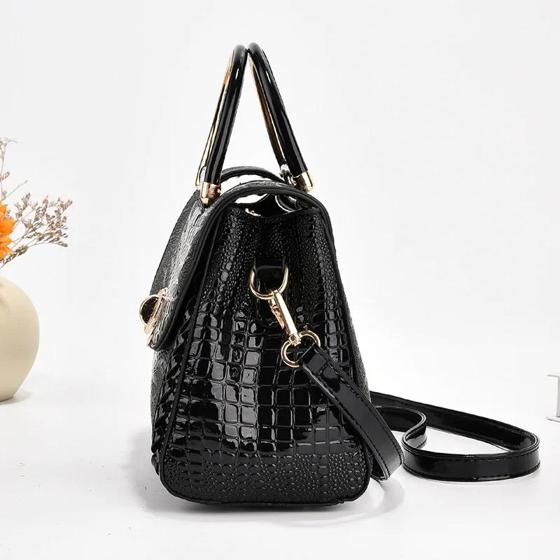 Crocodile Print Women Handbags Purse Tote Bags Adjustable Strap Top Handle Bag Large Capacity Crossbody Bags