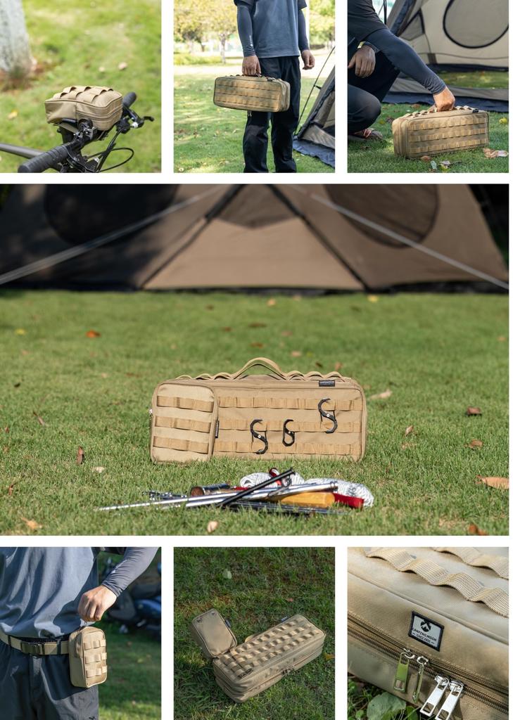 CAMPING MOON Camping Peg, Peg Hammer, Lantern Storage Case, 40cm Toolbox Bag, Goal Zero Pouch, Coyote BG-40