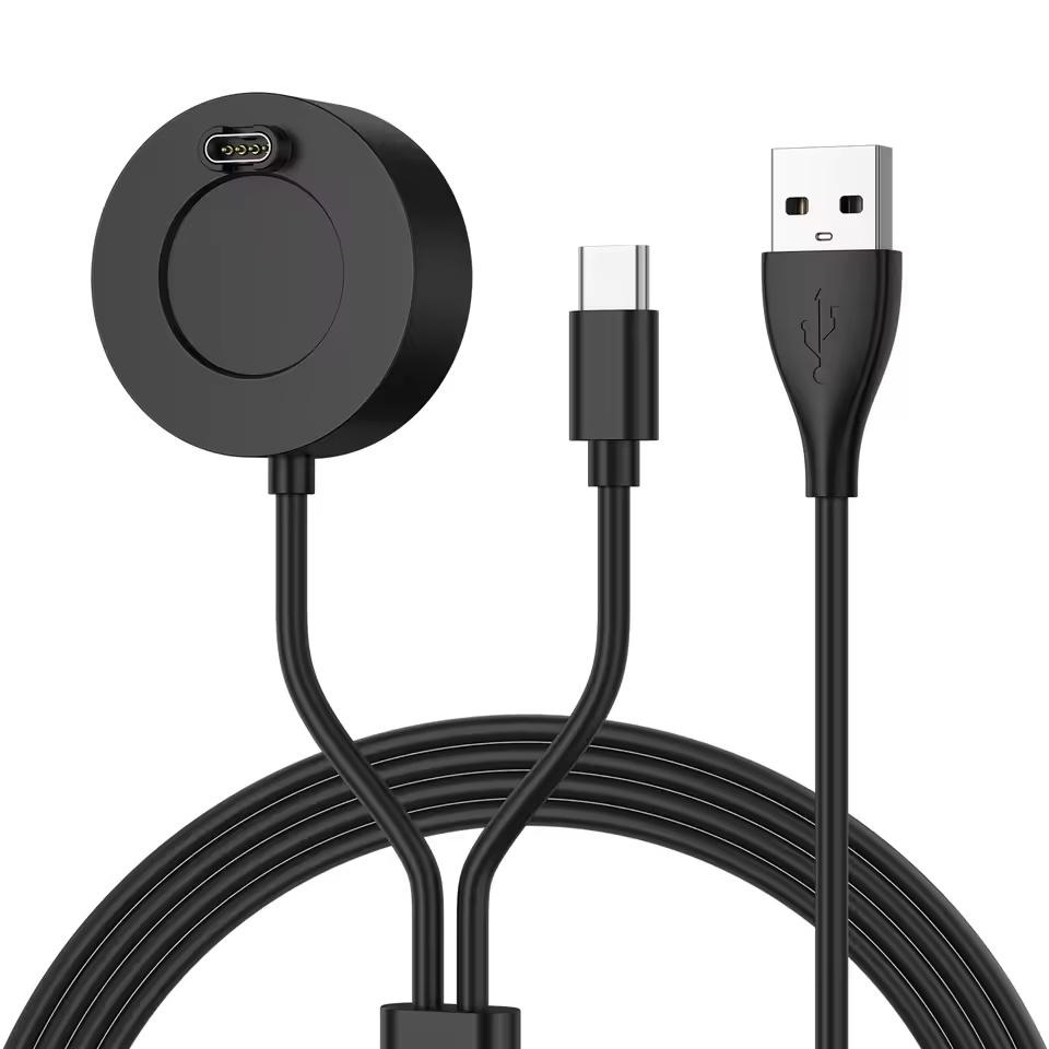

USB C to Plug With Charger Cable Quick Charge For Garmin fenix 7 6 5X Plus Fast Charger Clip Cradle High Quality Accessories чёрный