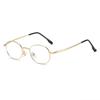 Vintage Anti-Blue Light Glasses Women's Oval Metal Frame Brand Designer Fashion Y2K Woman Metal Optical Frames Computer Glasses