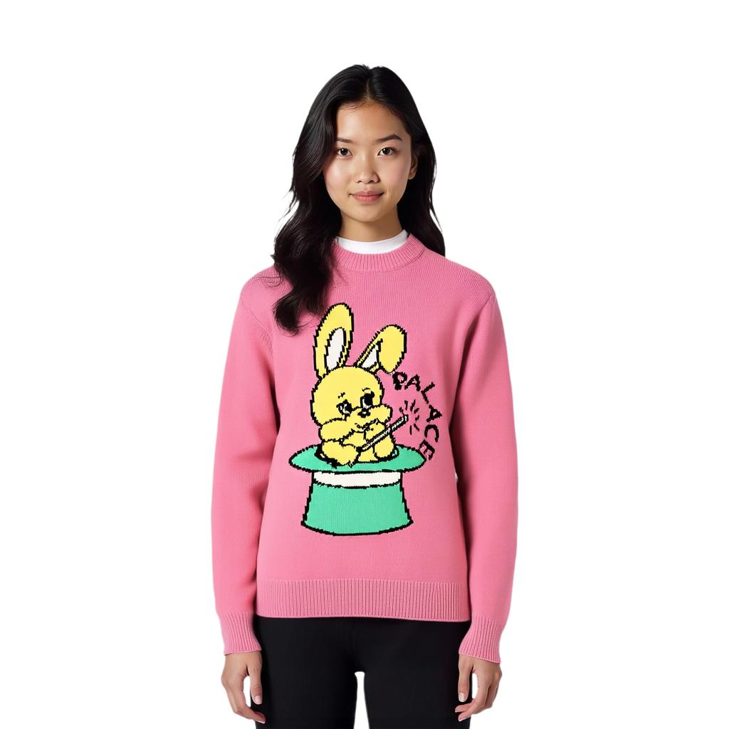 Palace Hat Trick Knit Pink Unisex Tops P28KW014