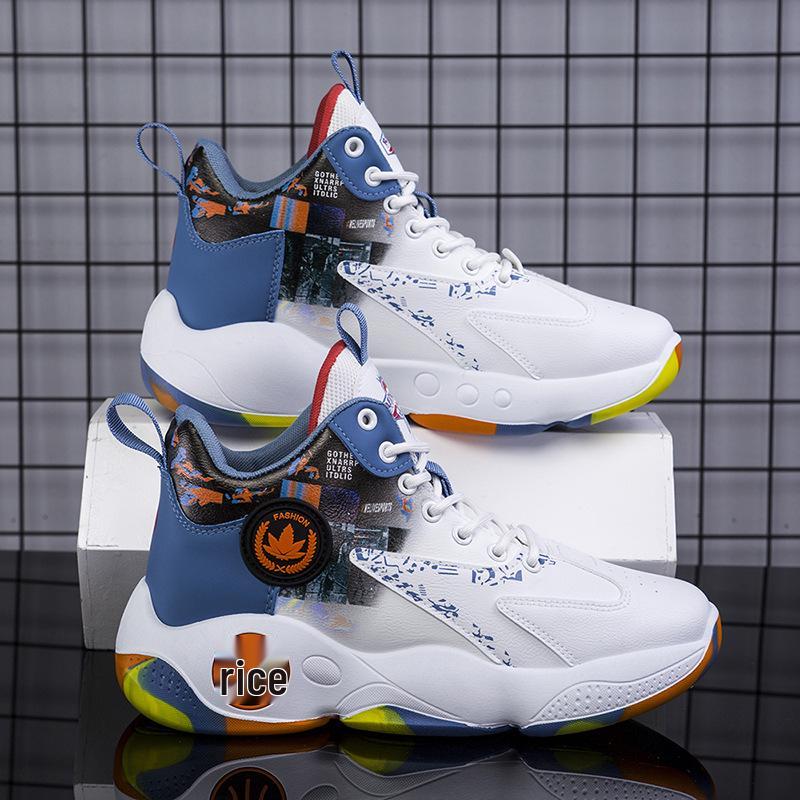 2025 High-Top Leather Basketball Shoes: Breathable, All-Season Sports Footwear for Teens and Men