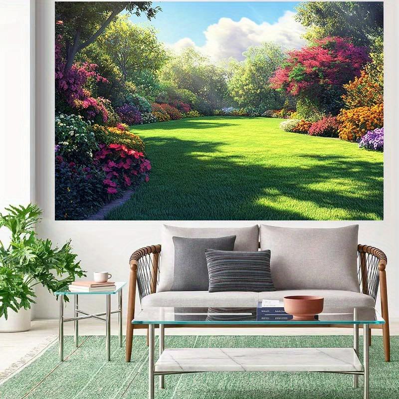 2D plane, 1 piece of garden scenery background fabric, suitable for birthday parties, outdoor celebrations, and festival events